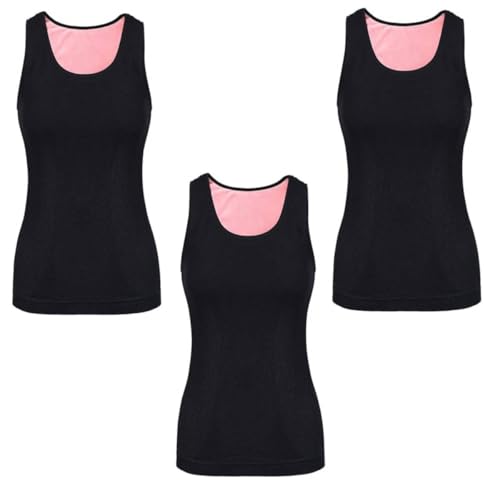 PALAY® Women's Thermal Underwear Tops Fleece Cami Underwear Tops Soft Sleeveless Undershirt Warm Base Layer Vest, Black 3 PCS PALAY® Women's Thermal Underwear Tops Fleece Cami Underwear Tops Soft Sleeveless Undershirt Warm Base Layer Vest, Black 3 PCS